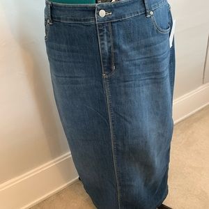 Long Denim Skirt